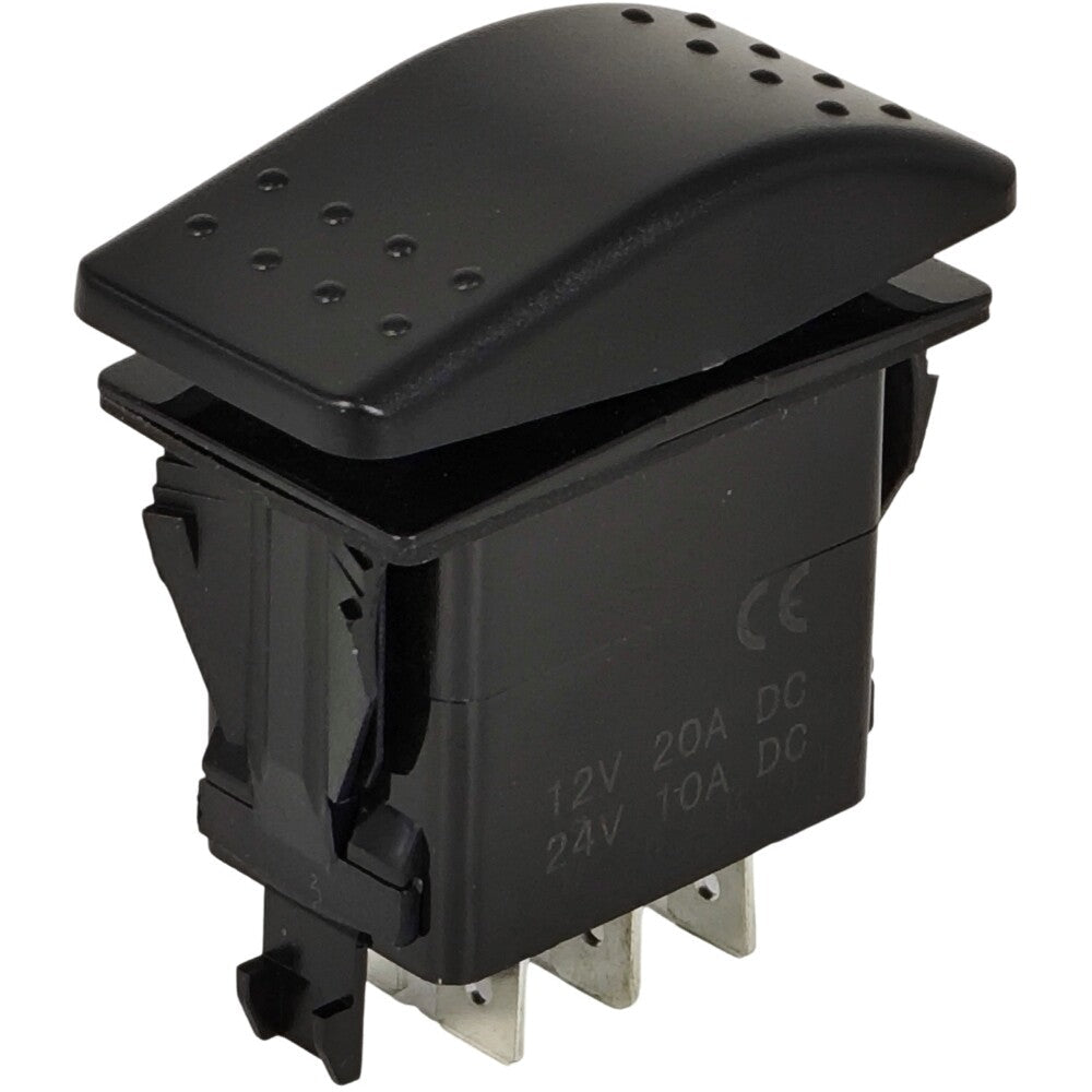 20A 12V 6 Pin ON-Off-ON Rocker Switch VLD2S00B-AZC00-000 DPDT DC