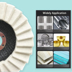 5pcs 5" Wool Polishing Wheels Buffer Pads Flap Felt Polishing Finishing Disc