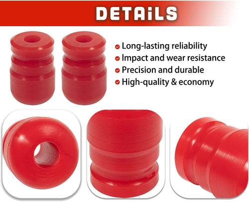 1-1303 Polyurethane Front Bump Stops for 2007-2018 Jeep Wrangler JK / JKU (2Pcs)