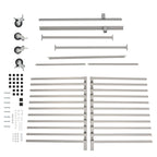 Universal 10-Slot Mobile Windshield Rack For Auto Glass Cargo W/ 4 Casters