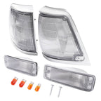 Clear Corner Lights + Bumper Signal Lights For 1992-1995 Toyota Pickup 2WD