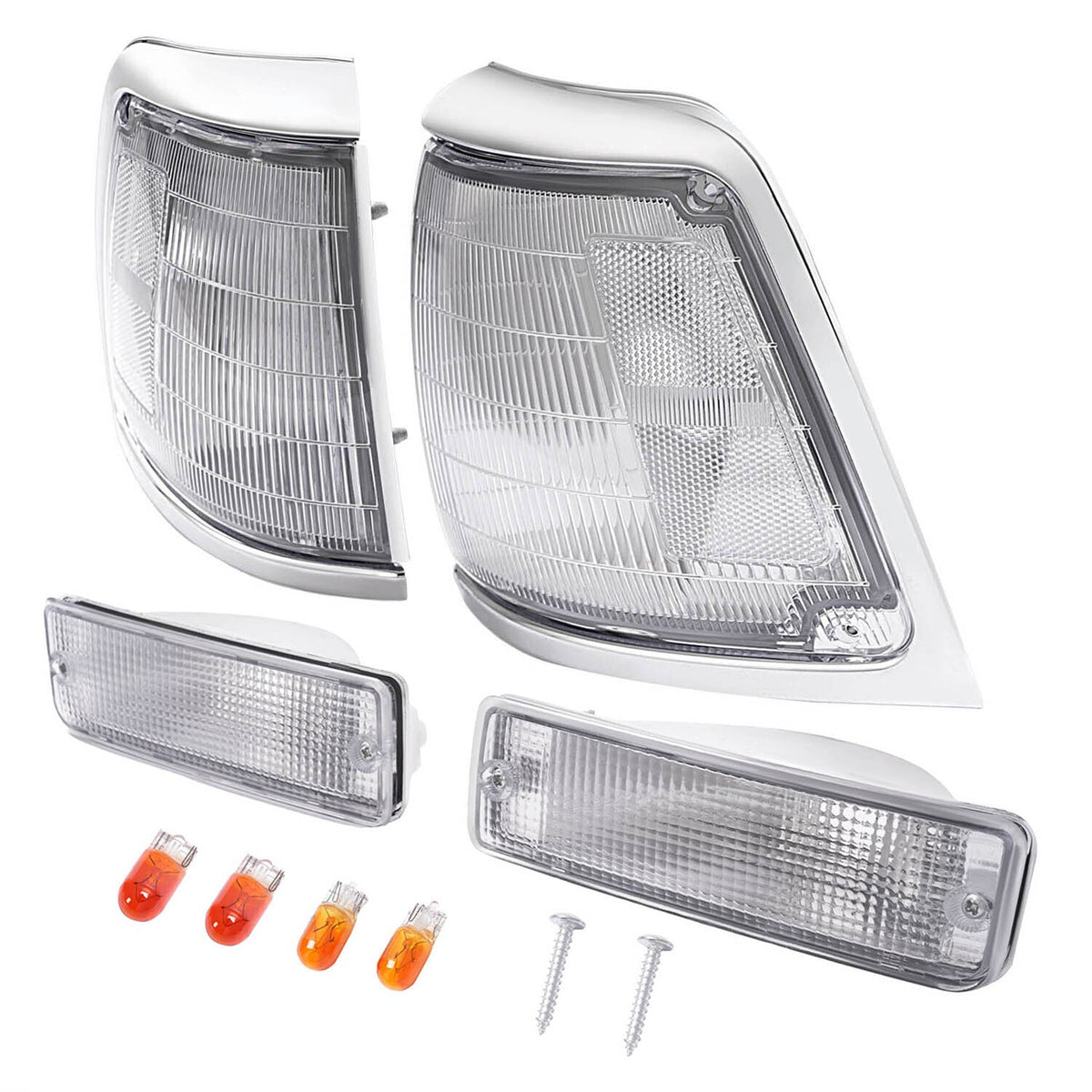 Clear Corner Lights + Bumper Signal Lights For 1992-1995 Toyota Pickup 2WD