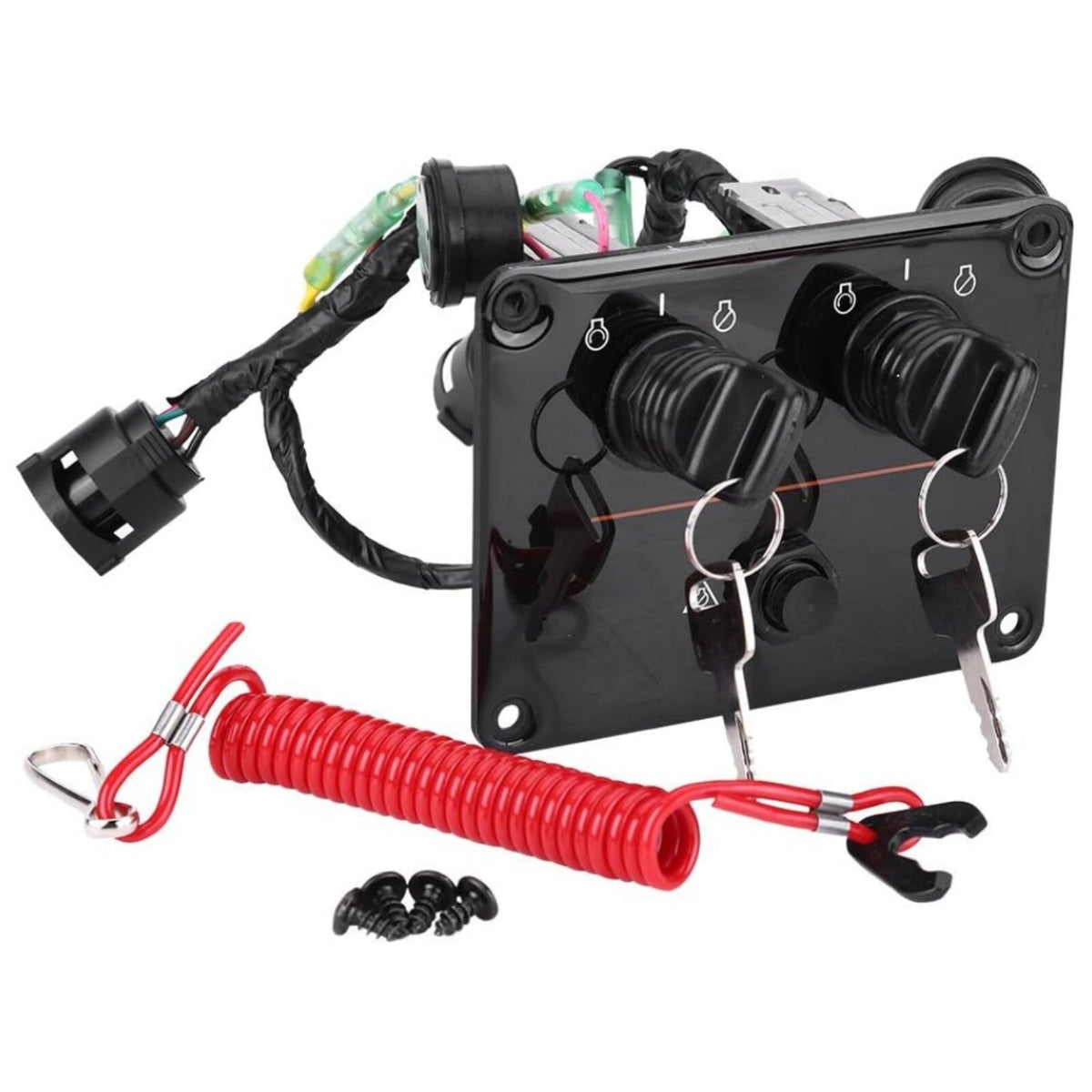 Ignition Key Switch Panel for Yamaha Outboard Twin Dual Engine 6K1-82570-08-00