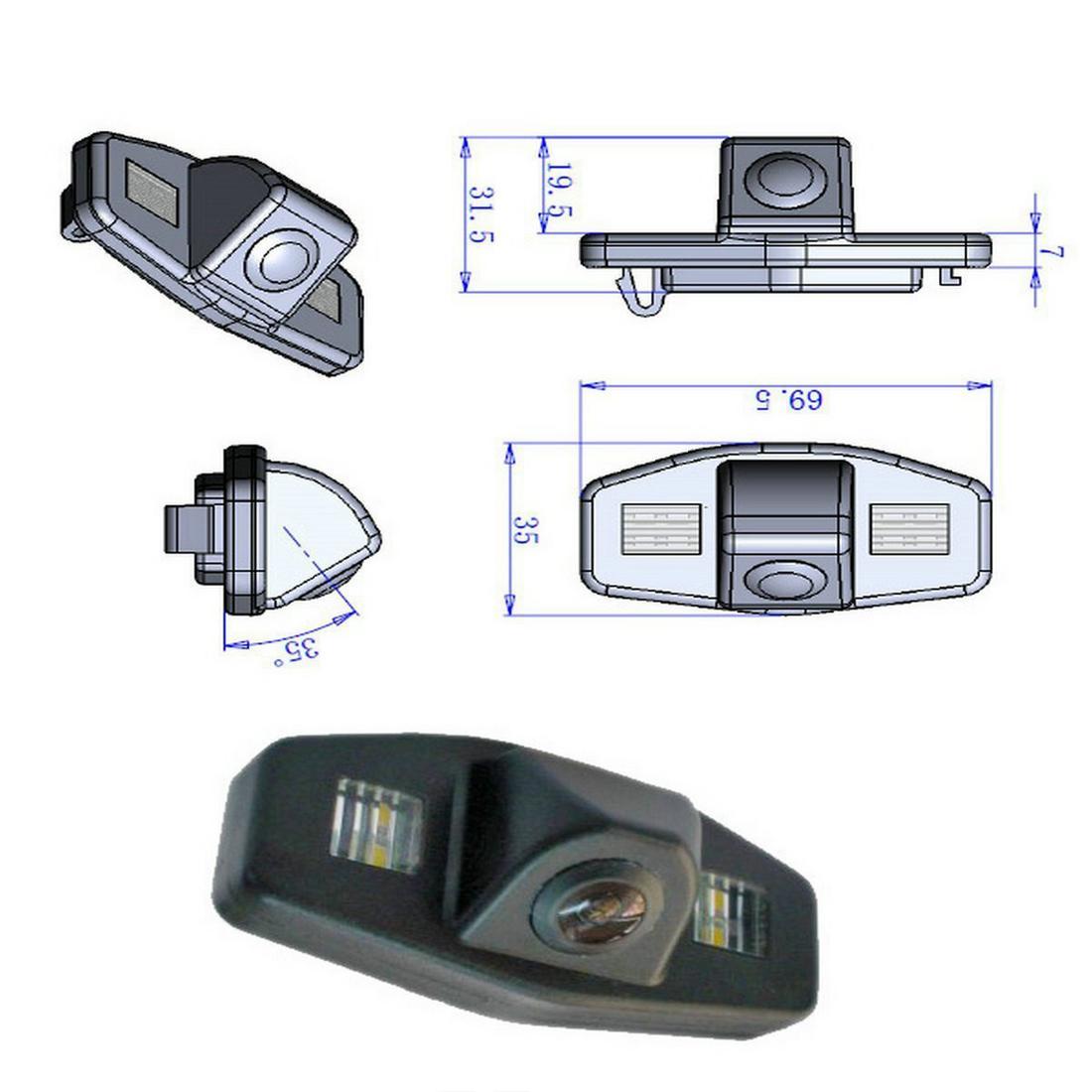 Car Rear View Reverse Parking Camera For Honda Accord Pilot Civic Odyssey Acura