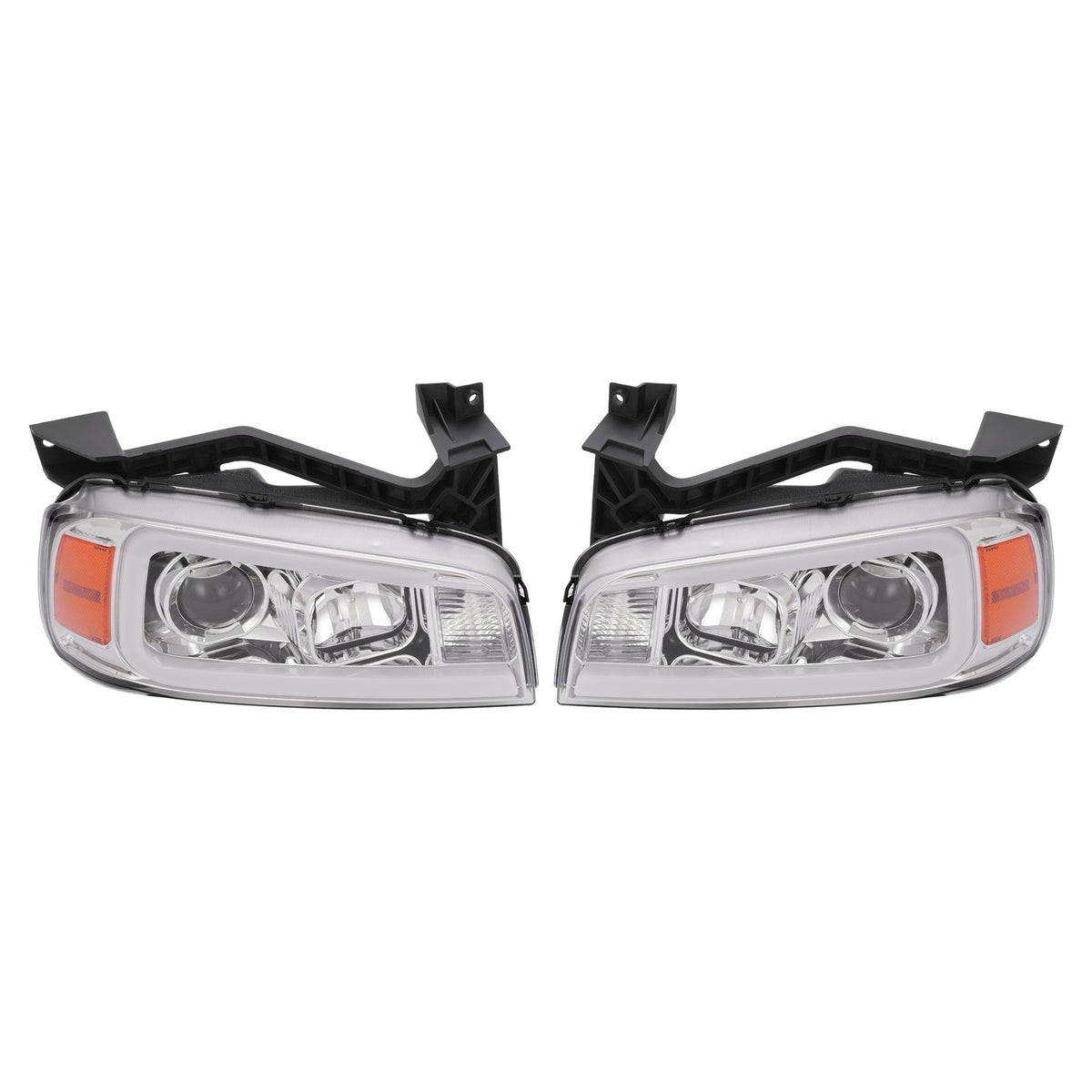 LED DRL Projector Headlights HeadLamps Left+Right For Dodge Charger 2006-2010