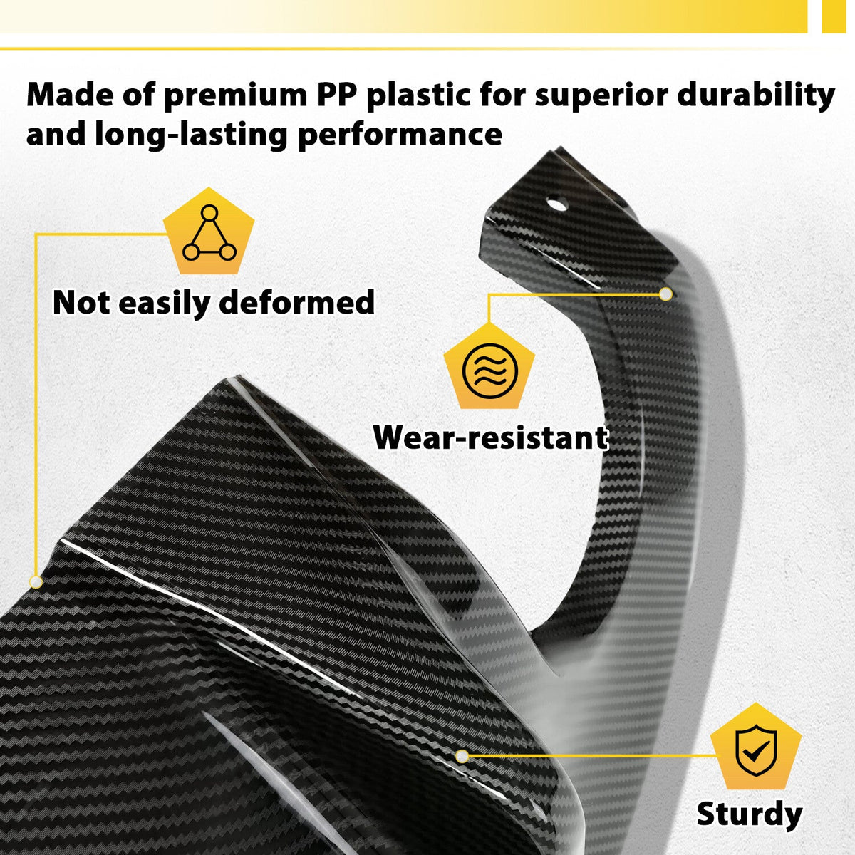 Rear Lip For 2014-2017 Infiniti Q50 Bumper Diffuser Wing Carbon Fiber Style