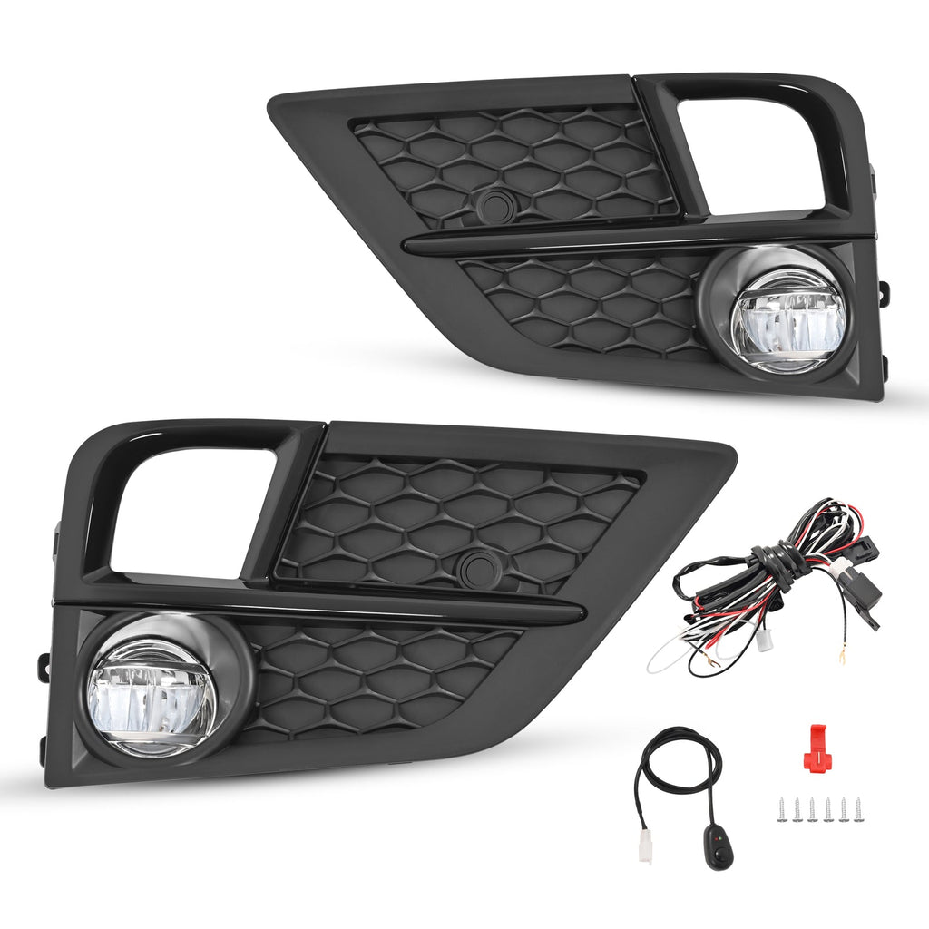 For 2018-2020 Honda Odyssey LED Fog Lights Front Bumper Driving Lamps W/Bezel