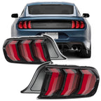 Pair LED Tail Lights Assembly For Ford Mustang 2015-2023 Rear Tail Brake Lamps