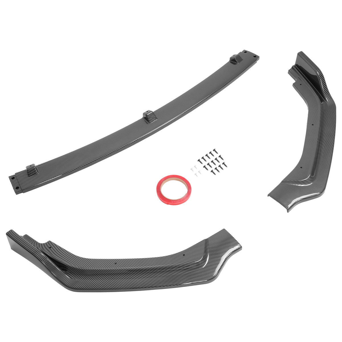 Carbon Fiber Color Front Bumper Lip Splitter For 2018-24 Infiniti Q50 Luxe Base