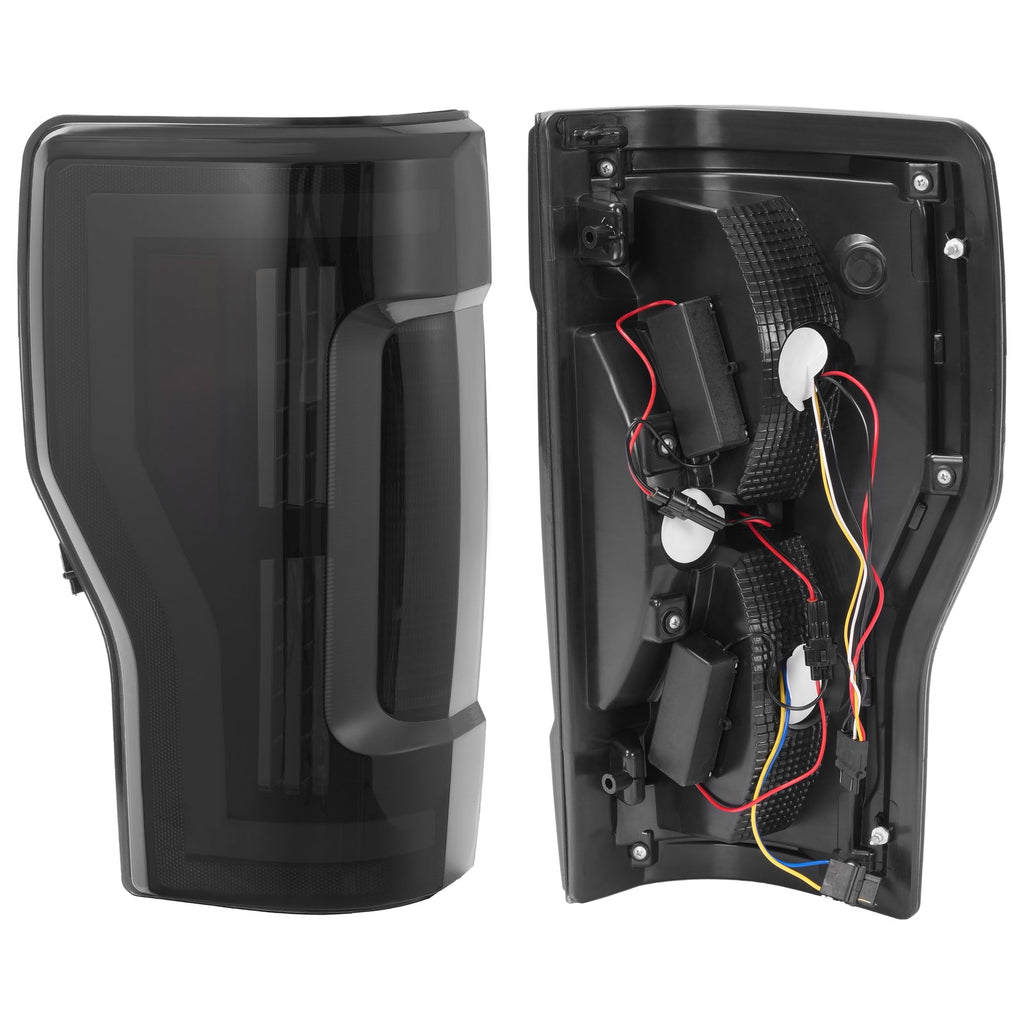 Smoke LED Tail Lights Lamps Pair For Ford F250 F350 F450 SD Super Duty 2017-2019