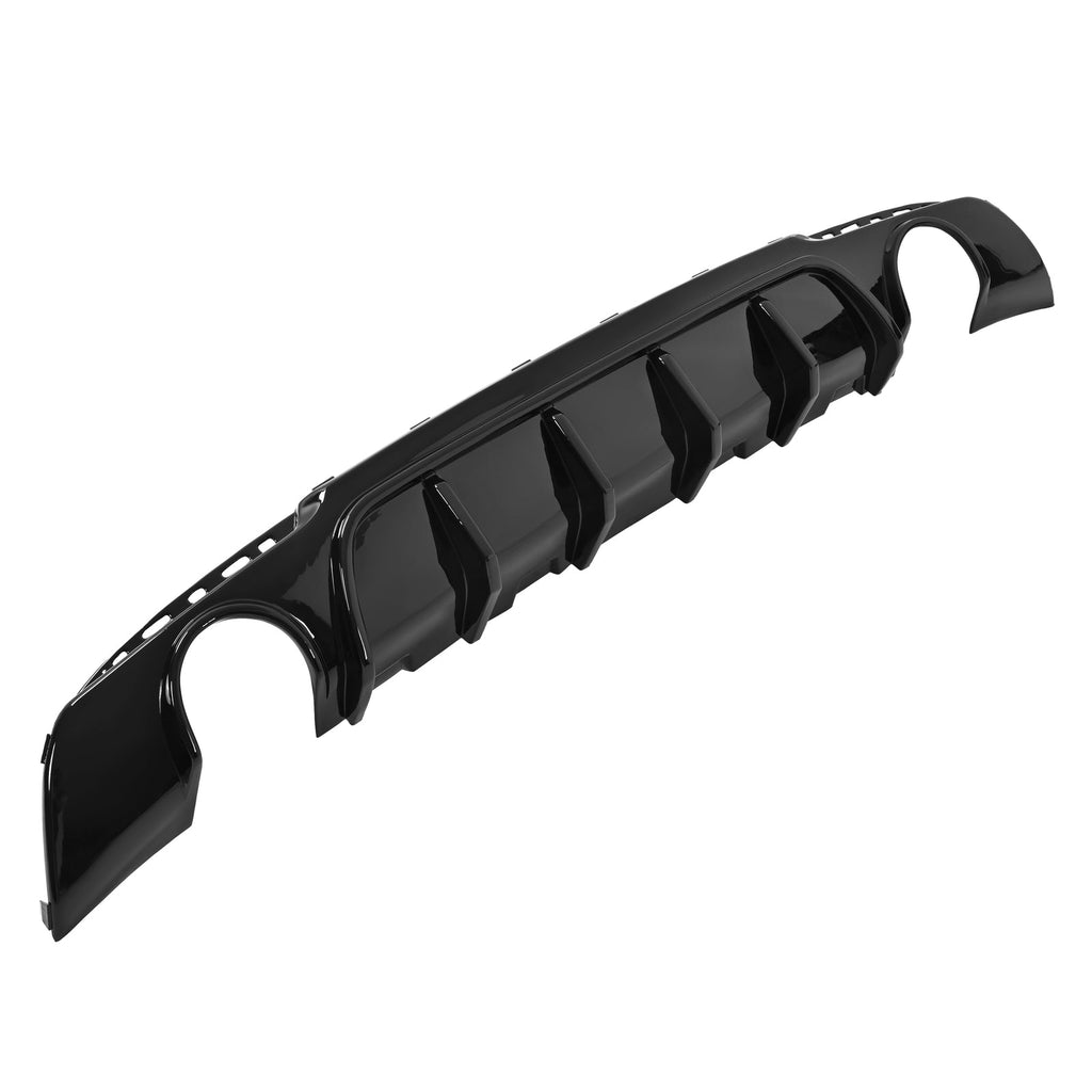 Rear Bumper Diffuser Valance Shark Fins Gloss Black Fits CHRYSLER 300 2015-2023