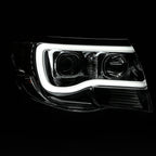 DOT Chrome LED Tube Projector Headlights HeadLamps For Toyota Tacoma 2005-2011