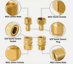 4x Pressure Washer Adapters Set Quick Disconnect Kit M22 Swivel to 3/8'' Connect