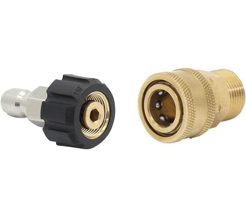 9pcs Pressure Washer Adapter Set M22 3/8" Quick Connect for Power Washer Hose