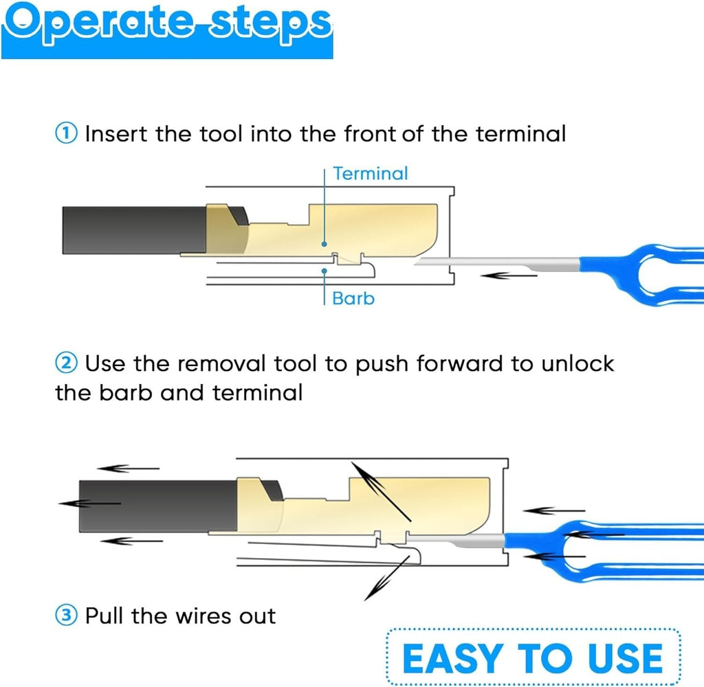 41x Pin Extractor Terminal Ejector Connector Removal Tool w/ Protective Bag