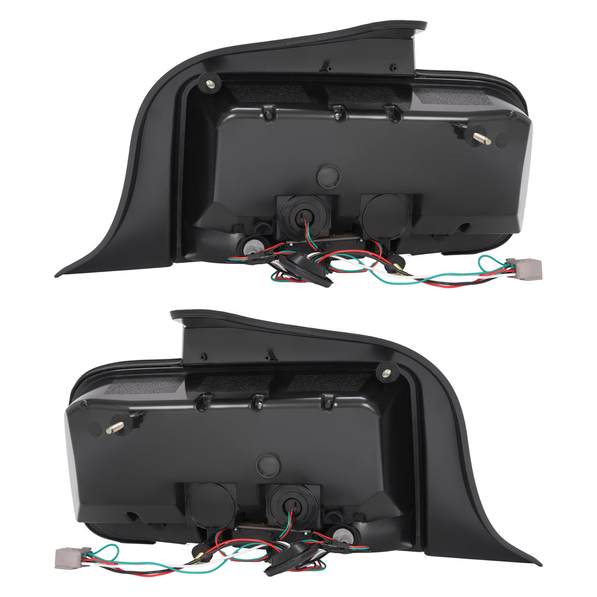 Pair LED Tube Signal Brake Lamps Smoked Tail Lights For 2005-2009 Ford Mustang