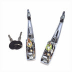 PAIR) OUTER DOOR HANDLES WITH MATCHED KEYS FITS VW TYPE1 BUG 113898205M 1968-79