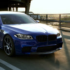 For BMW F10 M5 2012-2017 Front Bumper Lip Spoiler Splitter Carbon Fiber Look ABS