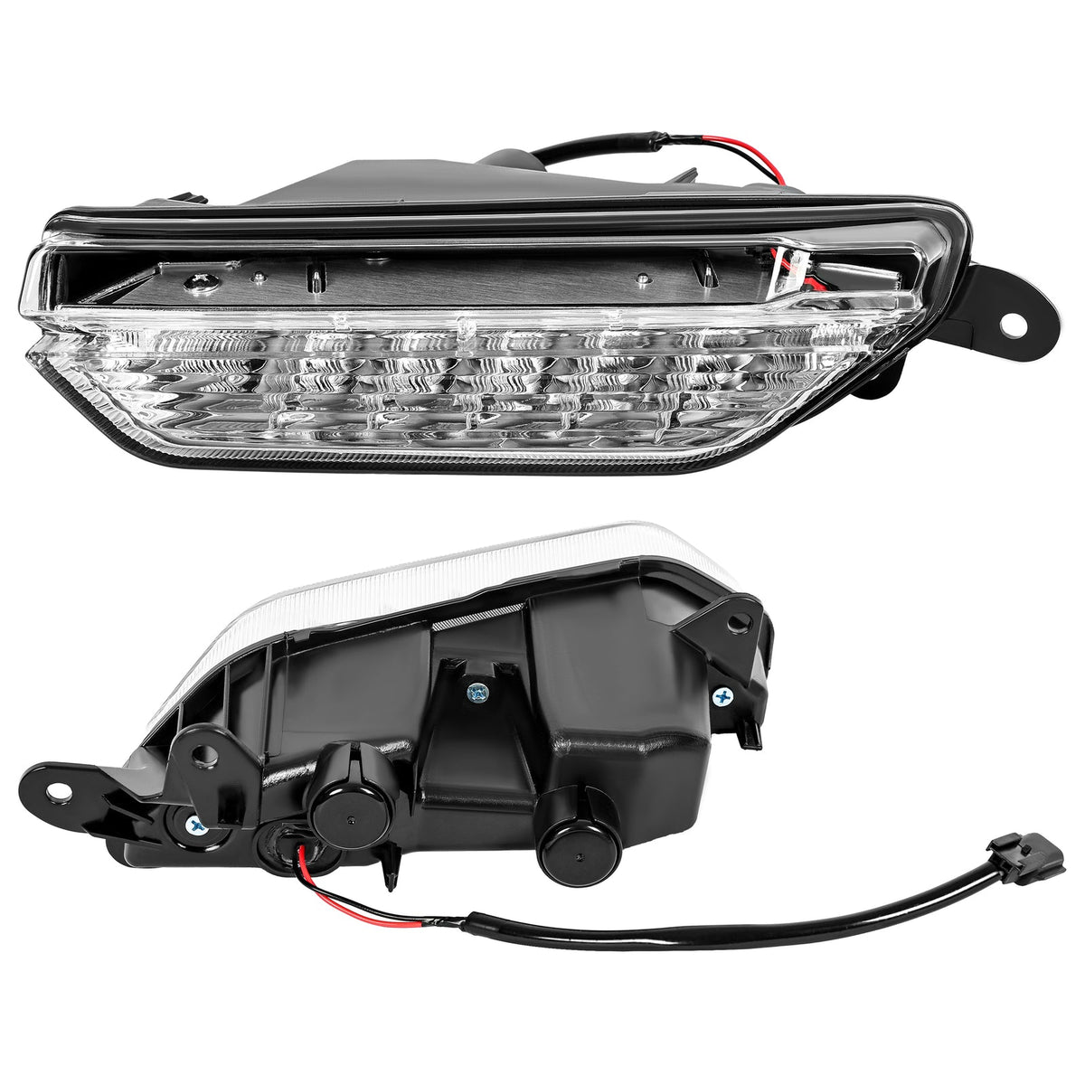 Pair Fog Daytime Running Light Lamp Clear For Infiniti QX50 2016 2017 LH+RH