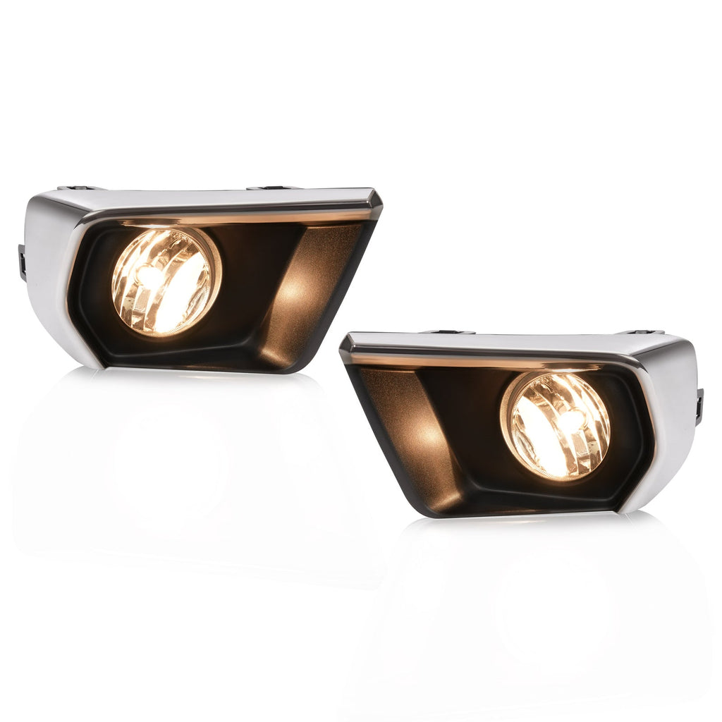For Chevrolet Colorado 2021-2022 Clear Fog Lights w/ Chrome Bezel Wires Switch