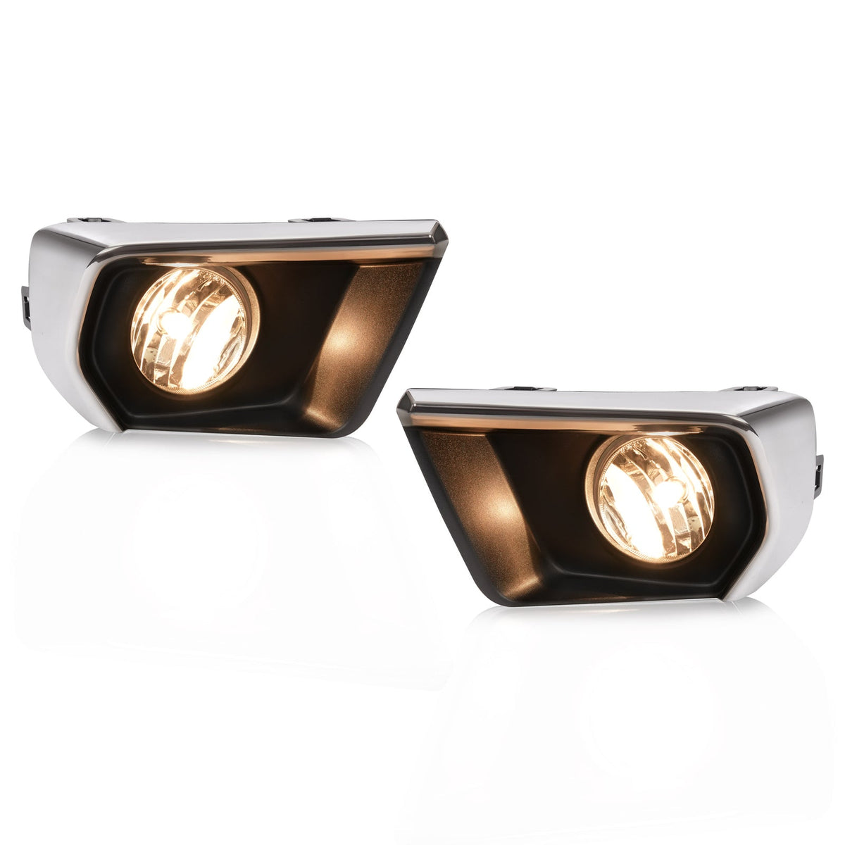 For Chevrolet Colorado 2021-2022 Clear Fog Lights w/ Chrome Bezel Wires Switch