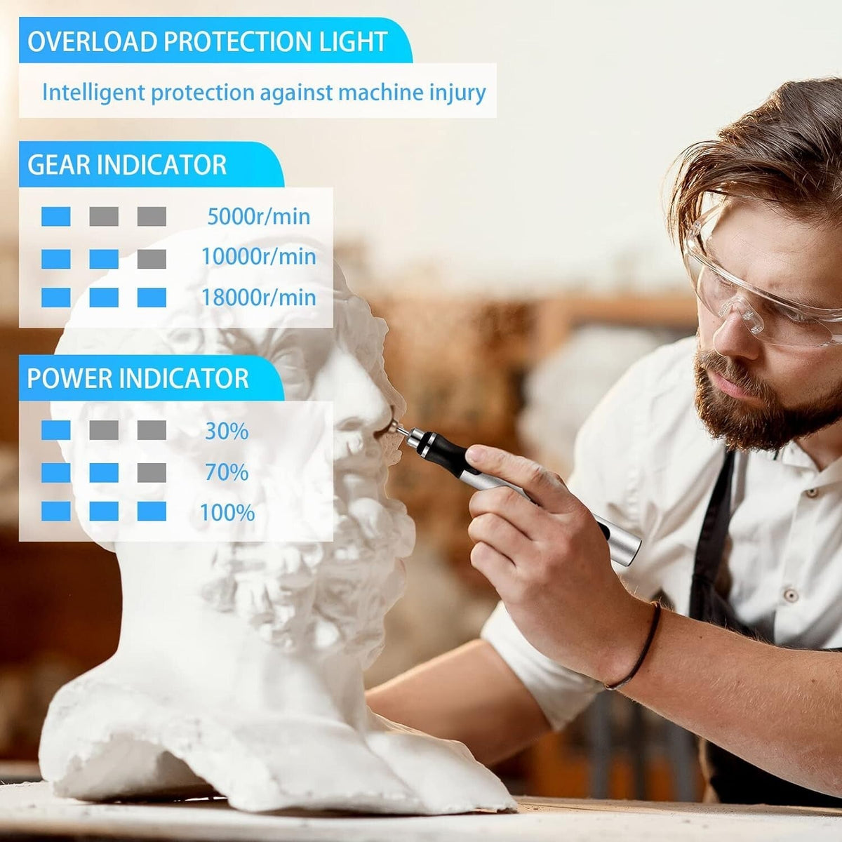 Cordless Electric Engraving Pen, Micro Polishing Pen, 33 Drill Bits