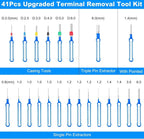 41x Pin Extractor Terminal Ejector Connector Removal Tool w/ Protective Bag
