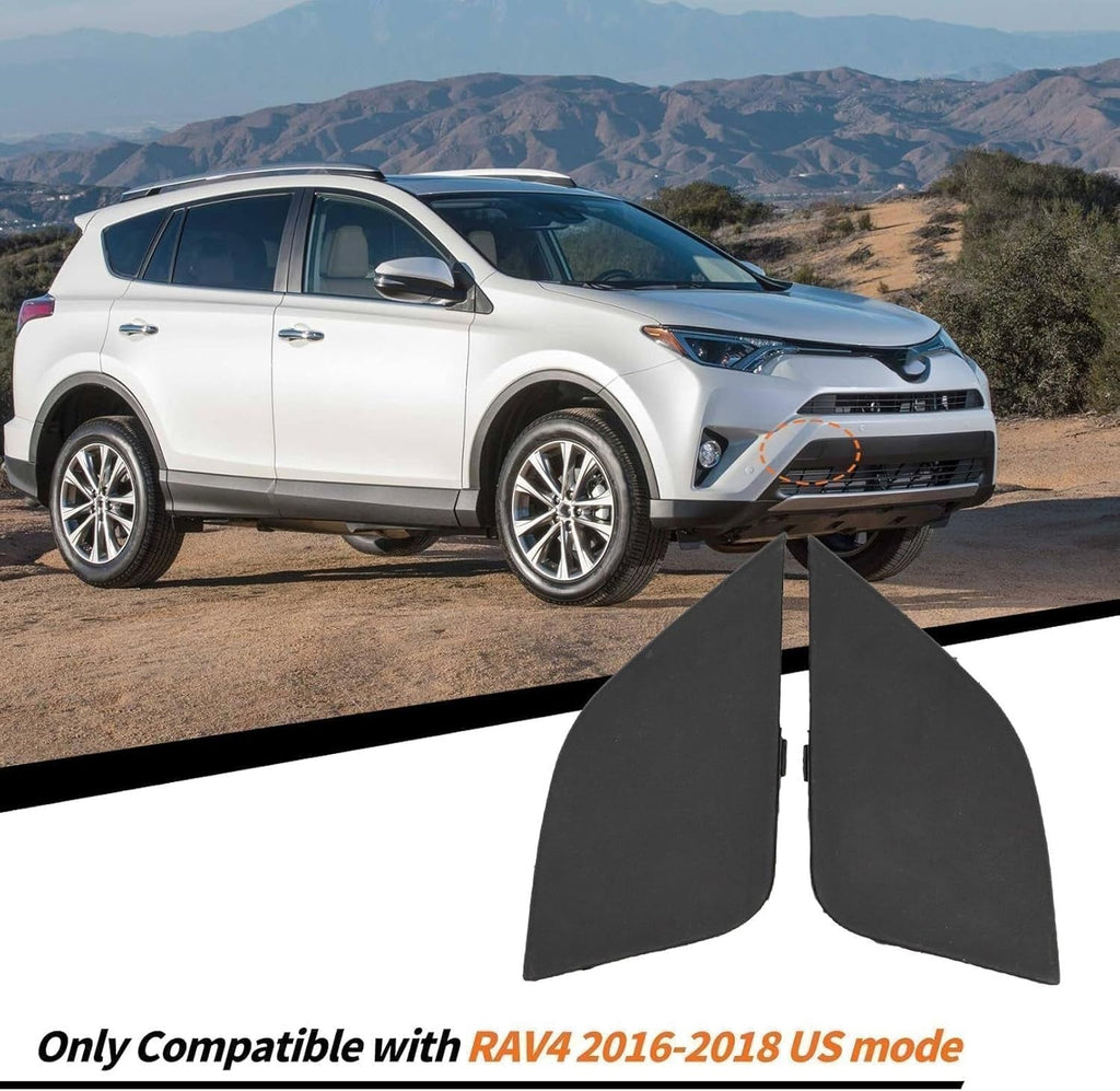 Pair Front Bumper Tow Hook Cover Eye Cap For Toyota RAV4 2016-2018 Left Right