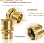 22729 Hose Quick Disconnect Set Heavy-Duty Brass, 3/4” GHT Male x Female