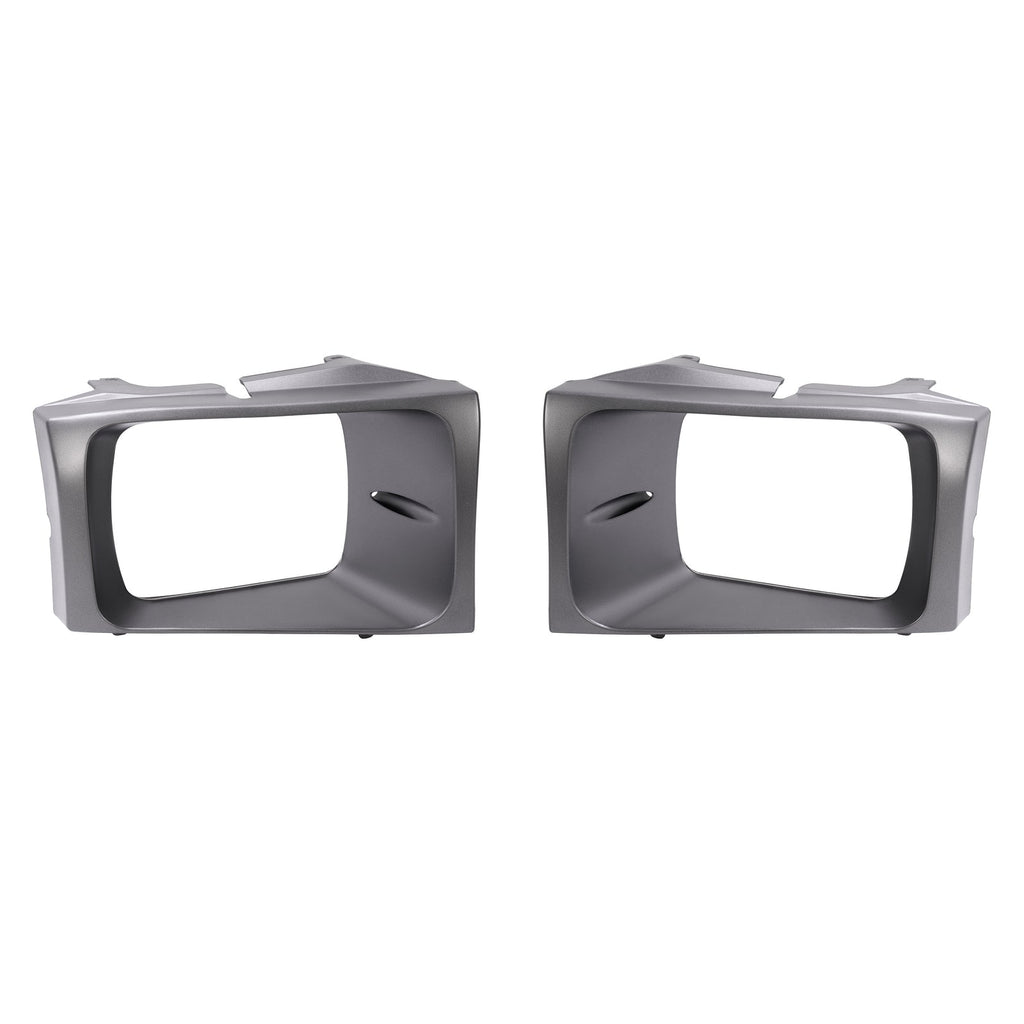 2PCS Headlight Door Set Bezel For Ford Super Duty F250 F350 F450 F550 1999-2004