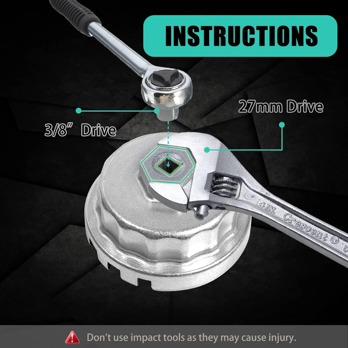 Oil Filter Cup Wrench Tool for Toyota and Lexus 2.5L,2.7L,3.5L,4.0L,4.6L,5.7L