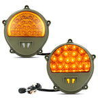 2x New LED Front Turn Signal Lights Yellow Lens For Humvee M35 M998 #12422957