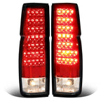 Red Clear LED Tail Lights Brake Lamps For Nissan D21 Hardbody Pickup 1986-1997