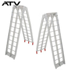 2× 7.5' Aluminum Folding Loading Ramps For ATV/ UTV Truck Motorcycle Lawn Mowerr