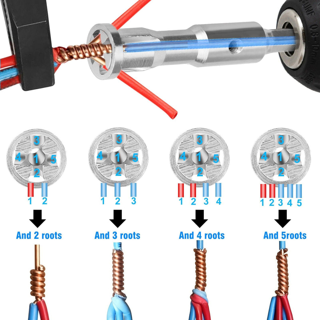2 in 1 Electrical Drill & Manual Wire Stripper Cable Nut Twister Precision Wire