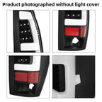 Black Smoke For 02-06 Chevy Avalanche 1500 2500 LED Tube Tail Lights Brake Lamps