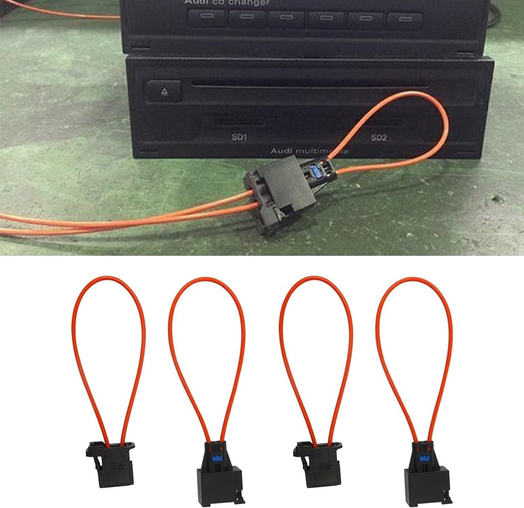 2 pairs MOST fiber optic loop bypass MALE & FEMALE kit adapter for MERCEDES BMW