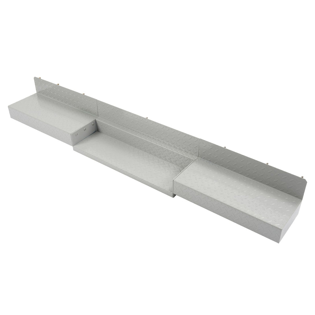 For Enclosed Utility Body 83" Rear Step Bumper Gray Universal Screw-On