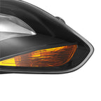 Black Right Passenger Side Headlight Clear Lens Halogen For Ford Focus 2012-2014