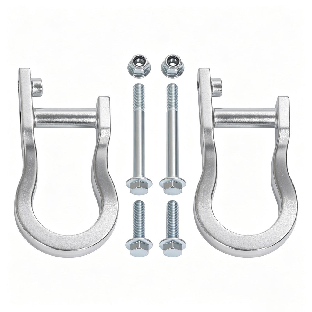 2Pcs Chrome Tow Hooks #84072462 For Chevrolet GMC Silverado Sierra 1500 2007-19