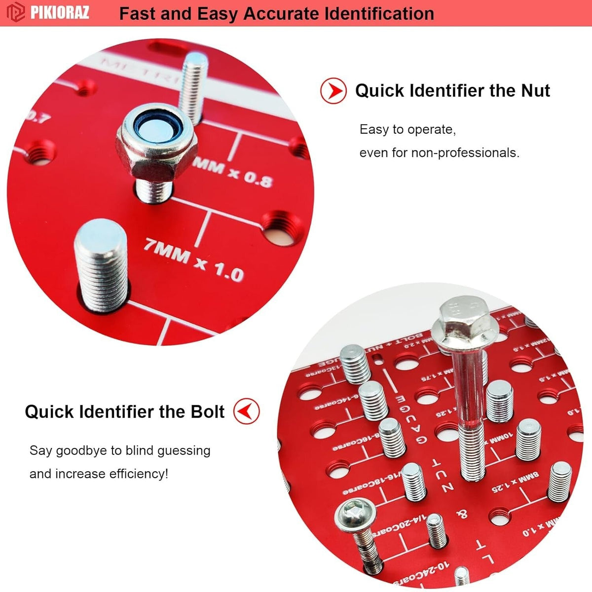 34 Standard and Metric Nut and Bolt Thread Checker Bolt and Nut Identifier Gauge