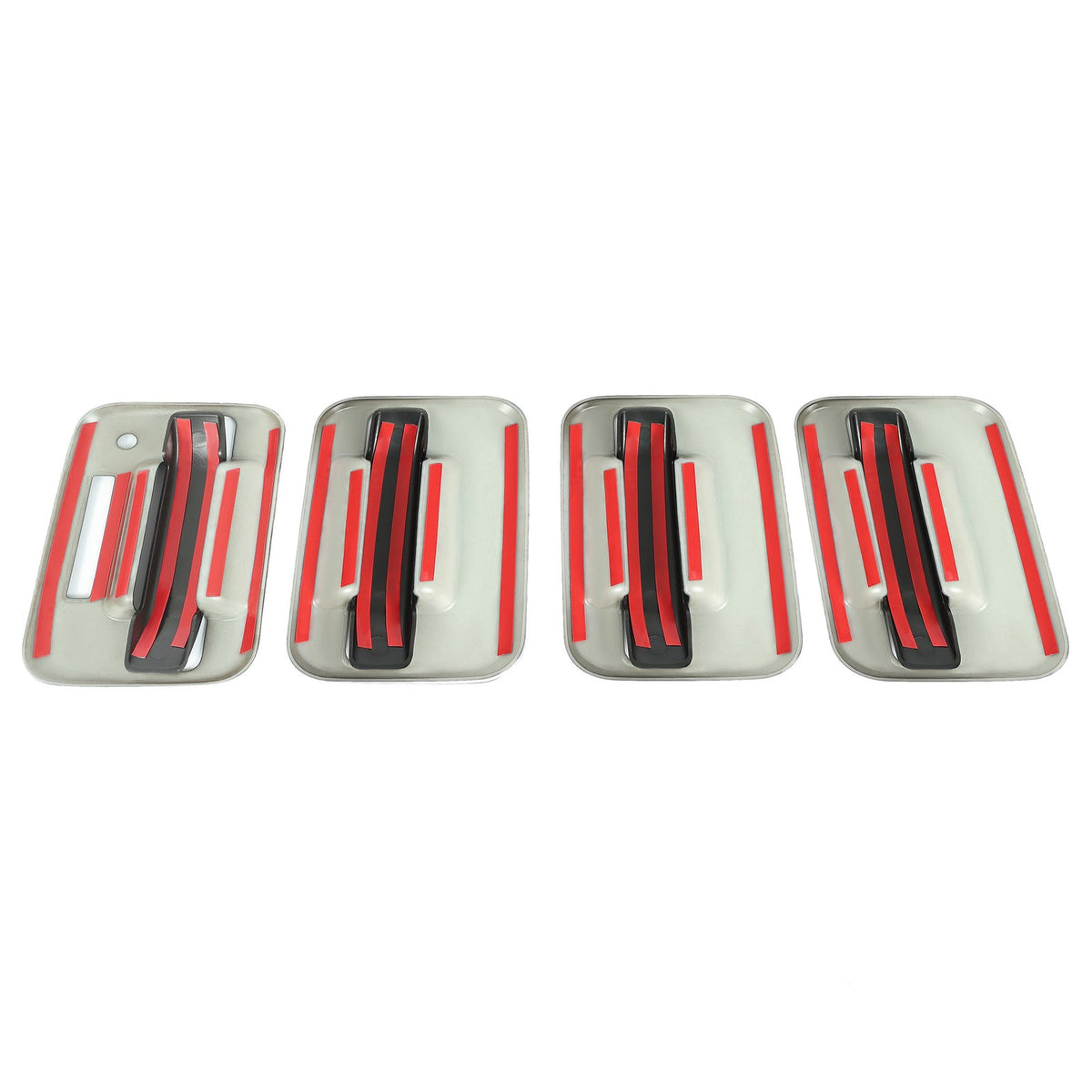 For Ford  F150 Crew Cab 2004-2014 Black Painted 4 Door Handle Covers W/ KeyPad