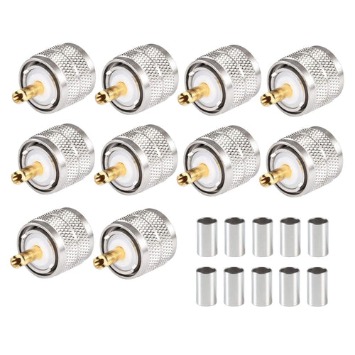 10pcs SL16 male UHF-J-3M connector with SYV50-3/RG58 RF copper shaft all copper