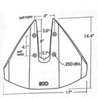 Hydrofoil Stabilizer for Most Yamaha Mercury Johnson Outboard 40-350 HP Engine