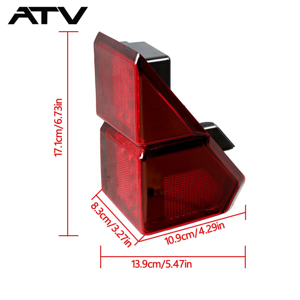 2413766 Left+Right Rear Tail Light for Polaris Ranger 1000 XP/Crew 2018-2023 UTV