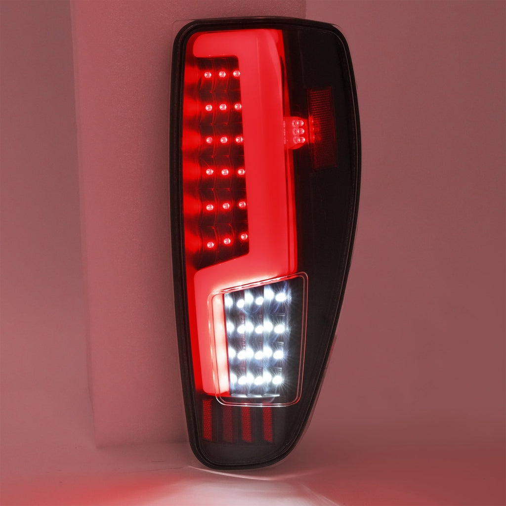 Black For 2004-2012 Chevy Colorado GMC Canyon LED Tube Tail Lights Brake Lamps