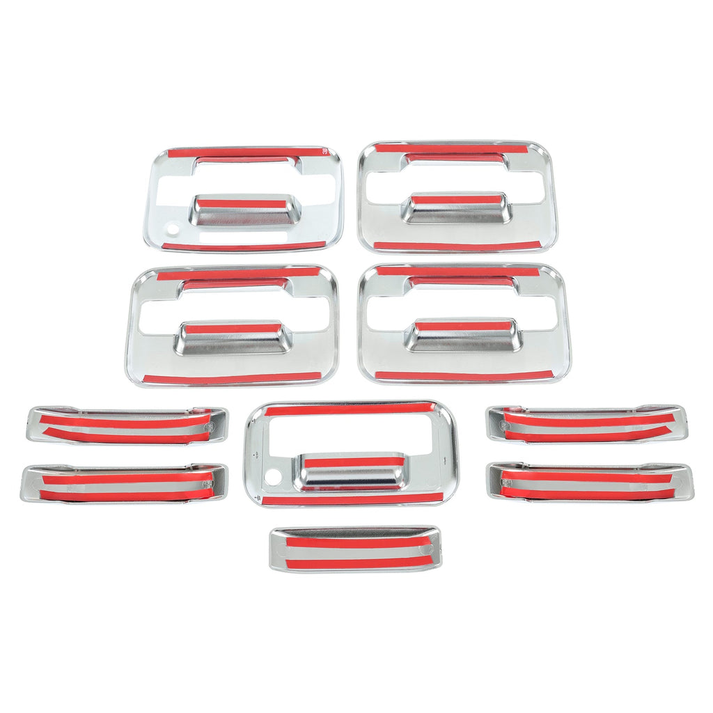 For 2004-2014 Ford F150 4 DR Chrome Handle +Tailgate Handle Covers w/ KeyPad