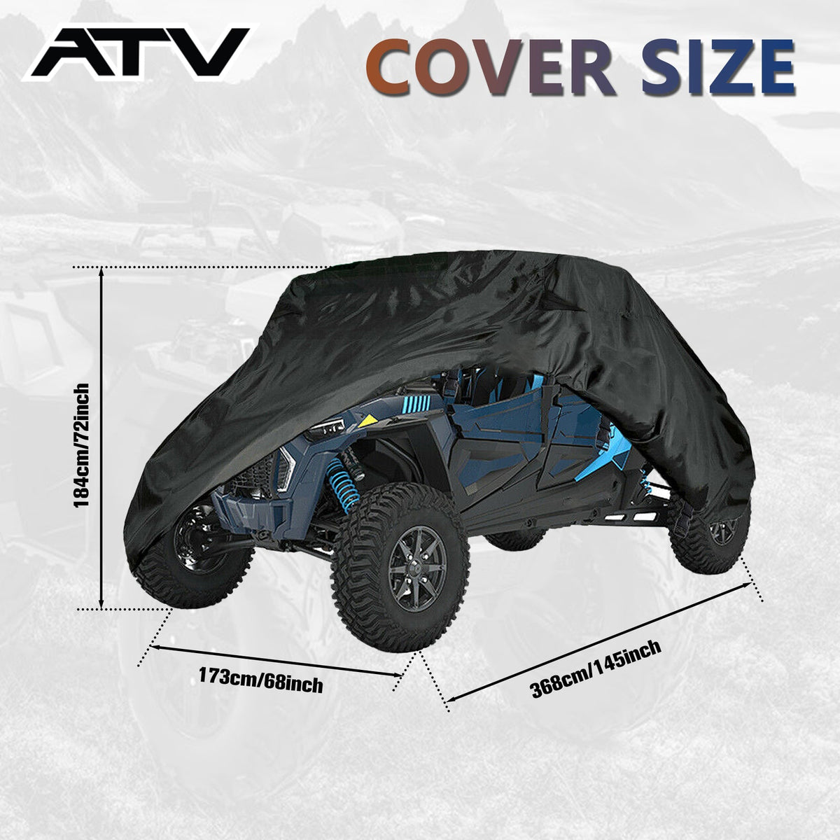 SxS Utility Vehicle Cover Waterproof Fit For Polaris RZR XP 4 Turbo S US