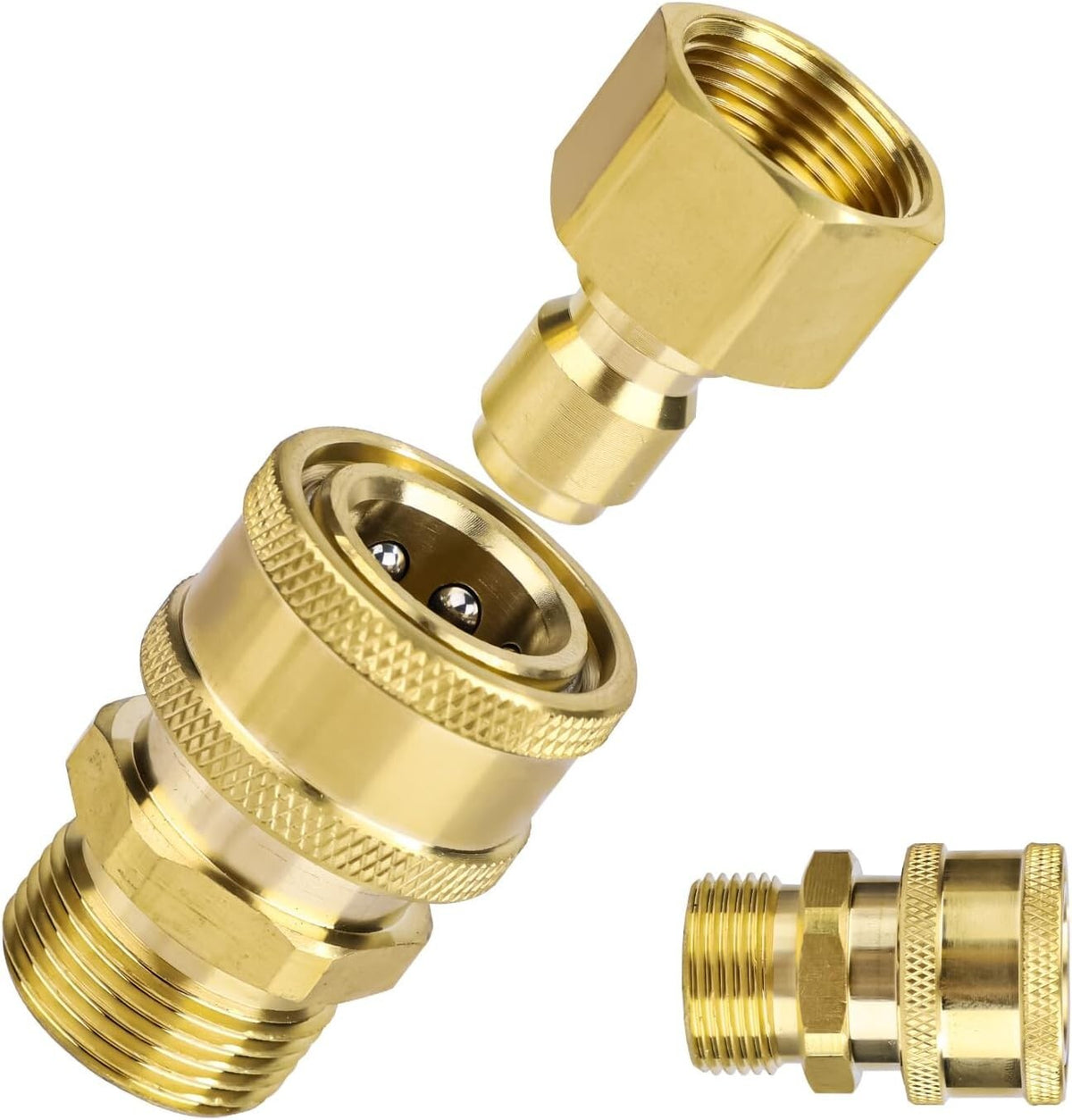 4x Pressure Washer Adapters Set Quick Disconnect Kit M22 Swivel to 3/8'' Connect