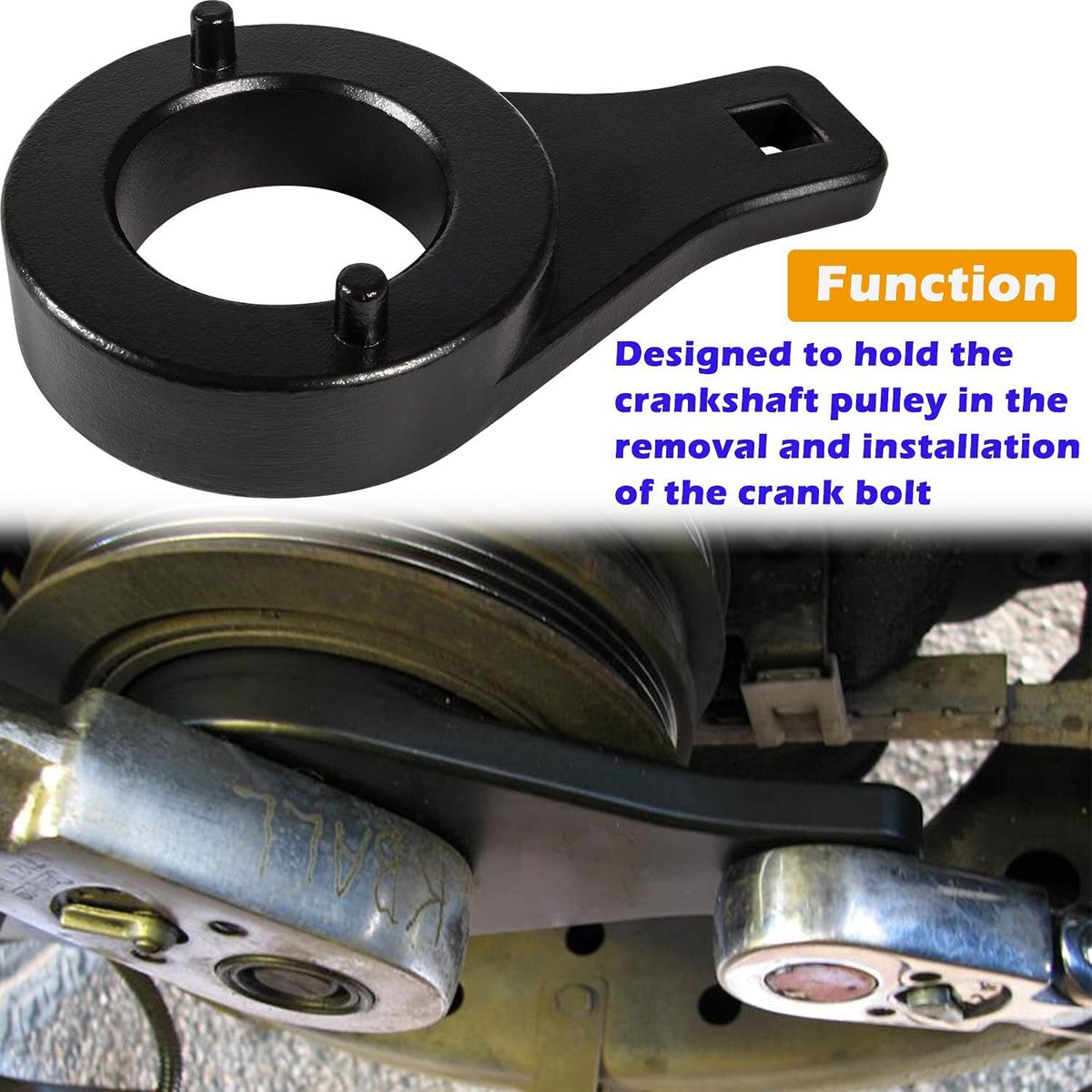 For Toyota 3.4L Cam Pulley Holder & Crankshaft Crank Harmonic Damper Pulley Tool